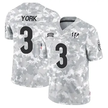 ＃3 Youth Cade York Arctic Camo Limited Cincinnati Bengals 2024 Salute to Service Jersey