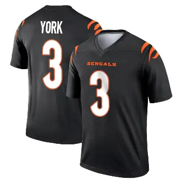 ＃3 Youth Cade York Black Legend Cincinnati Bengals Jersey