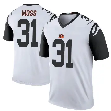 ＃31 Men's Zack Moss White Legend Cincinnati Bengals Color Rush Jersey