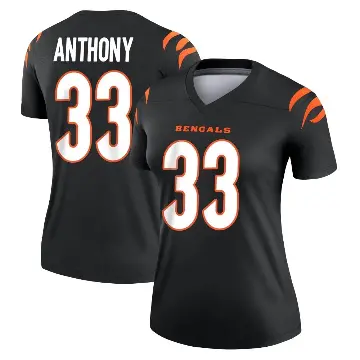 ＃33 Women's Daijahn Anthony Black Legend Cincinnati Bengals Jersey
