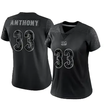 ＃33 Women's Daijahn Anthony Black Limited Cincinnati Bengals Reflective Jersey