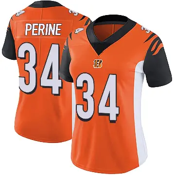 ＃34 Women's Samaje Perine Orange Limited Cincinnati Bengals Vapor Untouchable Jersey