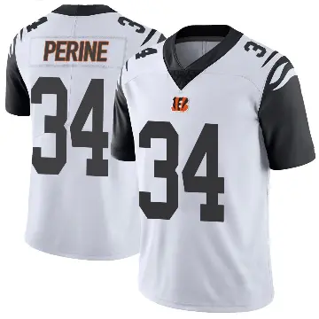 ＃34 Youth Samaje Perine White Limited Cincinnati Bengals Color Rush Vapor Untouchable Jersey