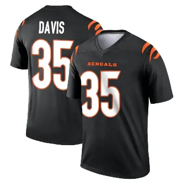＃35 Men's Jalen Davis Black Legend Cincinnati Bengals Jersey