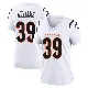 ＃39 Women's Jarveon Williams White Game Cincinnati Bengals Jersey