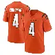 ＃4 Men's Drue Chrisman Orange Game Cincinnati Bengals Jersey