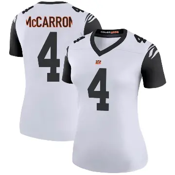 ＃4 Women's AJ McCarron White Legend Cincinnati Bengals Color Rush Jersey