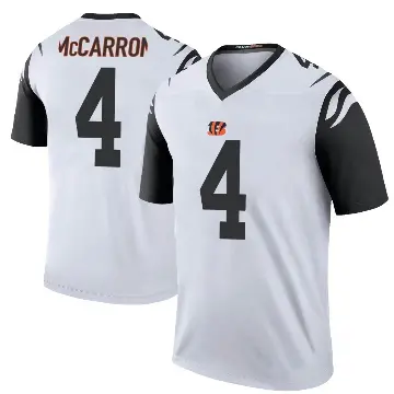 ＃4 Youth AJ McCarron White Legend Cincinnati Bengals Color Rush Jersey