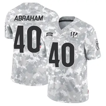 ＃40 Men's Micah Abraham Arctic Camo Limited Cincinnati Bengals 2024 Salute to Service Jersey