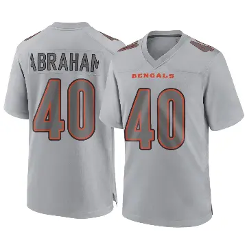 ＃40 Men's Micah Abraham Gray Game Cincinnati Bengals Atmosphere Fashion Jersey