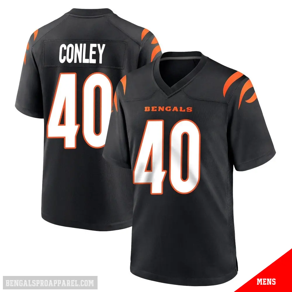＃40 Men's Quali Conley Black Game Cincinnati Bengals Team Color Jersey
