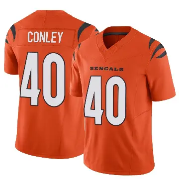 ＃40 Men's Quali Conley Orange Limited Cincinnati Bengals Vapor F.U.S.E. Jersey