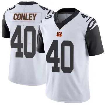 ＃40 Men's Quali Conley White Limited Cincinnati Bengals Color Rush Vapor Untouchable Jersey