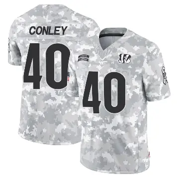 ＃40 Youth Quali Conley Arctic Camo Limited Cincinnati Bengals 2024 Salute to Service Jersey