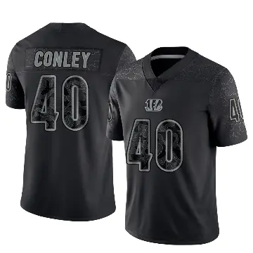 ＃40 Youth Quali Conley Black Limited Cincinnati Bengals Reflective Jersey