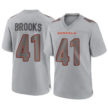 ＃41 Men's Nate Brooks Gray Game Cincinnati Bengals Atmosphere Fashion Jersey