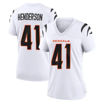 ＃41 Women's Trayvon Henderson White Game Cincinnati Bengals Jersey