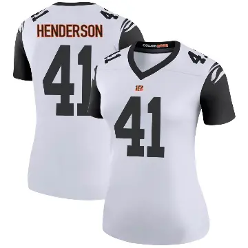 ＃41 Women's Trayvon Henderson White Legend Cincinnati Bengals Color Rush Jersey