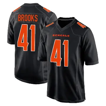 ＃41 Youth Nate Brooks Black Game Cincinnati Bengals Fashion Jersey