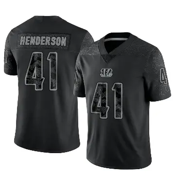 ＃41 Youth Trayvon Henderson Black Limited Cincinnati Bengals Reflective Jersey