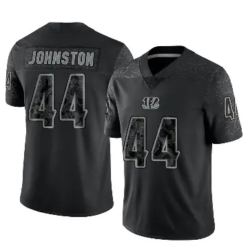 ＃44 Men's Clay Johnston Black Limited Cincinnati Bengals Reflective Jersey