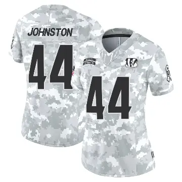 ＃44 Women's Clay Johnston Arctic Camo Limited Cincinnati Bengals 2024 Salute to Service Jersey
