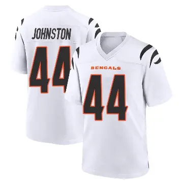 ＃44 Youth Clay Johnston White Game Cincinnati Bengals Jersey