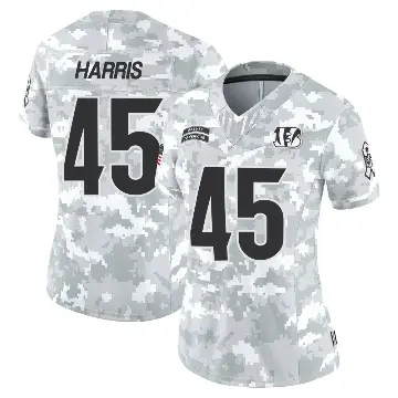＃45 Women's Darien Harris Arctic Camo Limited Cincinnati Bengals 2024 Salute to Service Jersey