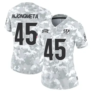＃45 Women's Maema Njongmeta Arctic Camo Limited Cincinnati Bengals 2024 Salute to Service Jersey