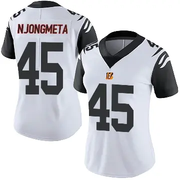 ＃45 Women's Maema Njongmeta White Limited Cincinnati Bengals Color Rush Vapor Untouchable Jersey