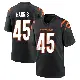 ＃45 Youth Darien Harris Black Game Cincinnati Bengals Team Color Jersey