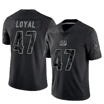 ＃47 Men's Shaquan Loyal Black Limited Cincinnati Bengals Reflective Jersey