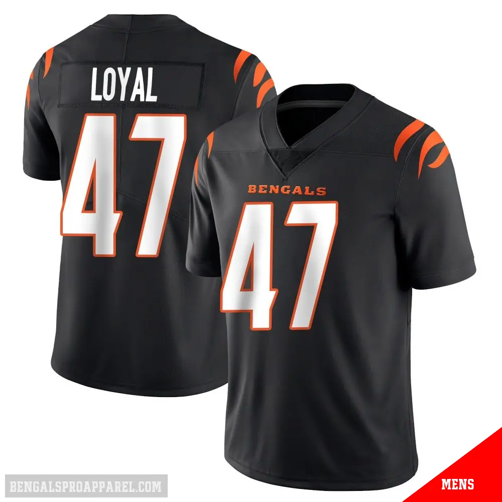 ＃47 Men's Shaquan Loyal Black Limited Cincinnati Bengals Team Color Vapor Untouchable Jersey