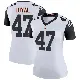 ＃47 Women's Shaquan Loyal White Legend Cincinnati Bengals Color Rush Jersey