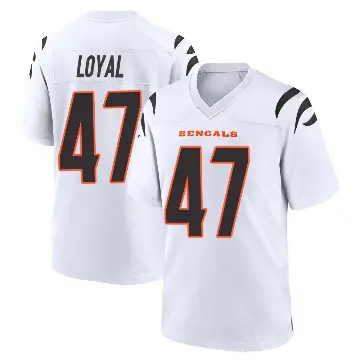 ＃47 Youth Shaquan Loyal White Game Cincinnati Bengals Jersey