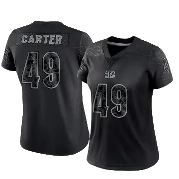 ＃49 Women's Barrett Carter Black Limited Cincinnati Bengals Reflective Jersey
