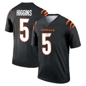 ＃5 Men's Tee Higgins Black Legend Cincinnati Bengals Jersey