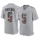 ＃5 Men's Tee Higgins Gray Game Cincinnati Bengals Atmosphere Fashion Jersey
