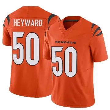＃50 Youth Shaka Heyward Orange Limited Cincinnati Bengals Vapor F.U.S.E. Jersey