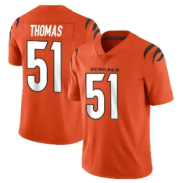 ＃51 Men's Isaiah Thomas Orange Limited Cincinnati Bengals Vapor Untouchable Jersey