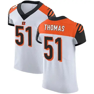 ＃51 Men's Isaiah Thomas White Elite Cincinnati Bengals Vapor Untouchable Jersey