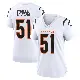 ＃51 Women's Isaiah Thomas White Game Cincinnati Bengals Jersey