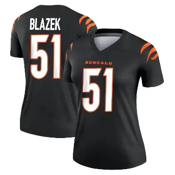 ＃51 Women's Justin Blazek Black Legend Cincinnati Bengals Jersey