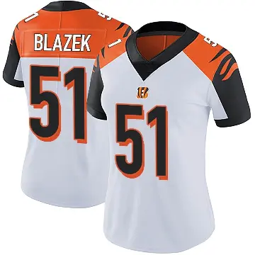 ＃51 Women's Justin Blazek White Limited Cincinnati Bengals Vapor Untouchable Jersey