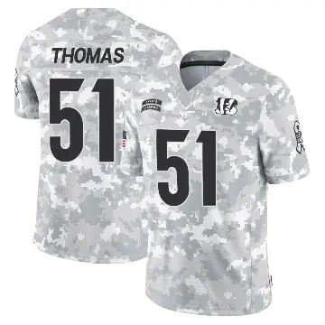 ＃51 Youth Isaiah Thomas Arctic Camo Limited Cincinnati Bengals 2024 Salute to Service Jersey