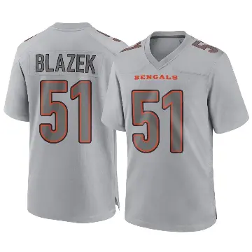 ＃51 Youth Justin Blazek Gray Game Cincinnati Bengals Atmosphere Fashion Jersey