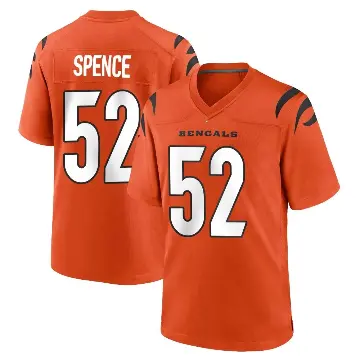 ＃52 Men's Noah Spence Orange Game Cincinnati Bengals Jersey