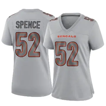 ＃52 Women's Noah Spence Gray Game Cincinnati Bengals Atmosphere Fashion Jersey