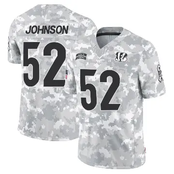 ＃52 Youth Cedric Johnson Arctic Camo Limited Cincinnati Bengals 2024 Salute to Service Jersey