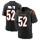 ＃52 Youth Cedric Johnson Black Game Cincinnati Bengals Team Color Jersey